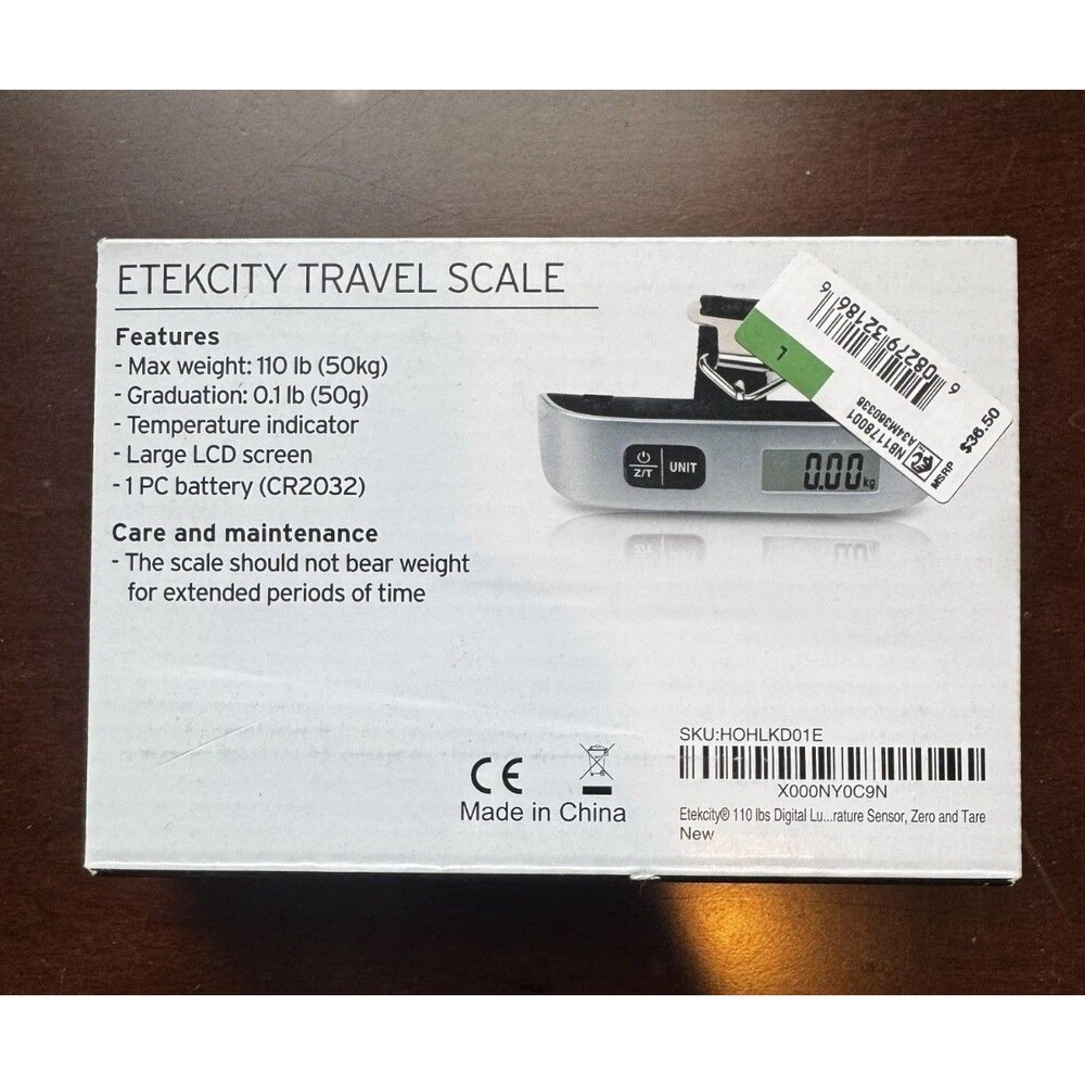 Etekcity Digital Luggage Scale Portable Travel Hanging Scale 110 lb NEW Box